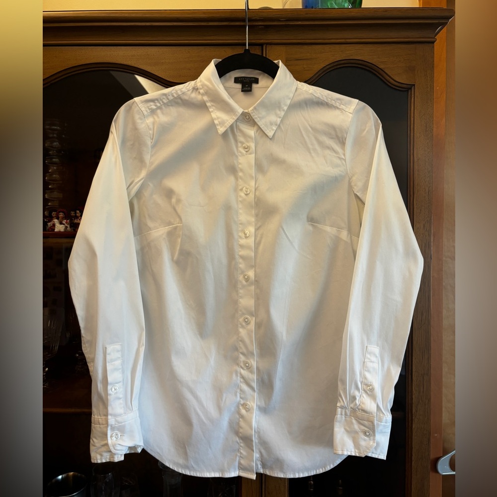 Ann Taylor white blouse, 0P